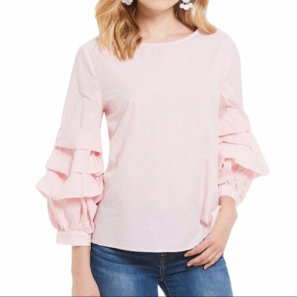 Sanctuary Tops - Sanctuary Ruffle Sleeve Blouse
